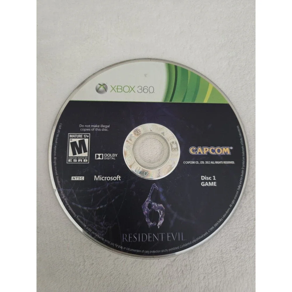 Resident Evil 5 V replacement Game Disc only Microsoft Xbox 360 Zombies